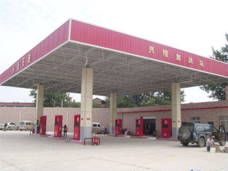 凌源加油站钢结构网架案例9